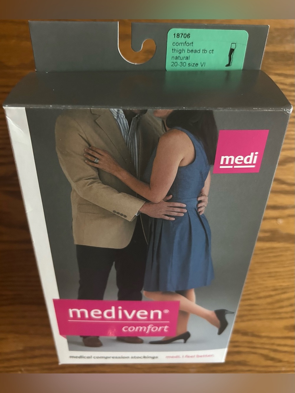 Unisex Mediven Comfort 20-30 mmHg Panty Closed Toe Thigh High Compression Sz VI